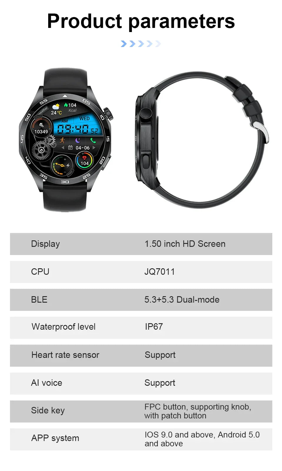 2025 Smart Watch Men Watch 4 Pro+ 1.50 Inch HD Screen Bluetooth Call ECG Heart Rate Health Monitoring Smartwatch For Android IOS
