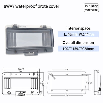 Outdoor Waterproof Window Cover with Lockable Circuit Breaker Electrical Box, Transparent Cover for IP67-Rated Button and Instru