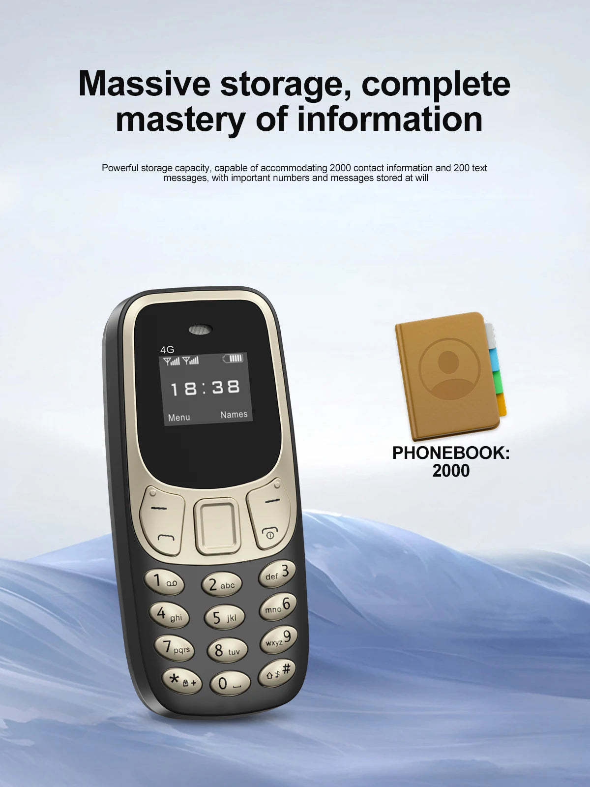SERVO BM10 Mini Mobile Phone 2G GSM/4G LTE Speed Dial Call Recording MP3 Player Blacklist Dual SIM Standby Smallest Cellphones