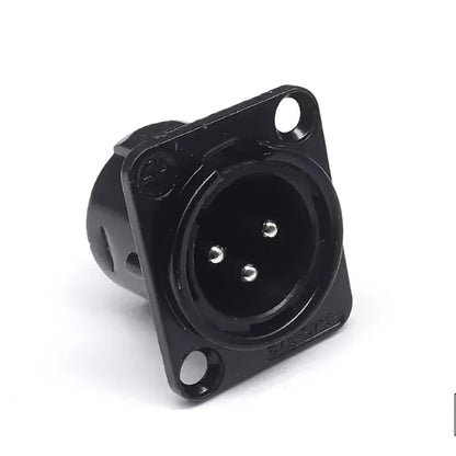 Male Female Panel Audio Microphone HF XLR 3pin Jack Plug Connector Black silver YS145BG YS146BG Copper Contact XLR Metal Socket