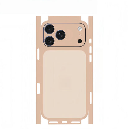 Plain Color Decal Skin for iPhone 17 16 15 14 13 Pro Max Back Cover Wrap Rear Screen Protector Anti-scratch Durable Stickerl