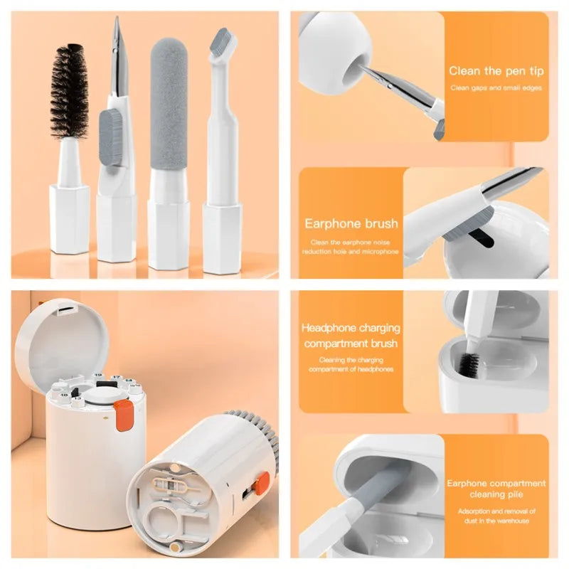 20 in 1 Cleaning Kit Computer Keyboard Cleaner Brush Earphones Cleaning Pen For Headset IPad Phone Cleaning Tools Keycap Puller