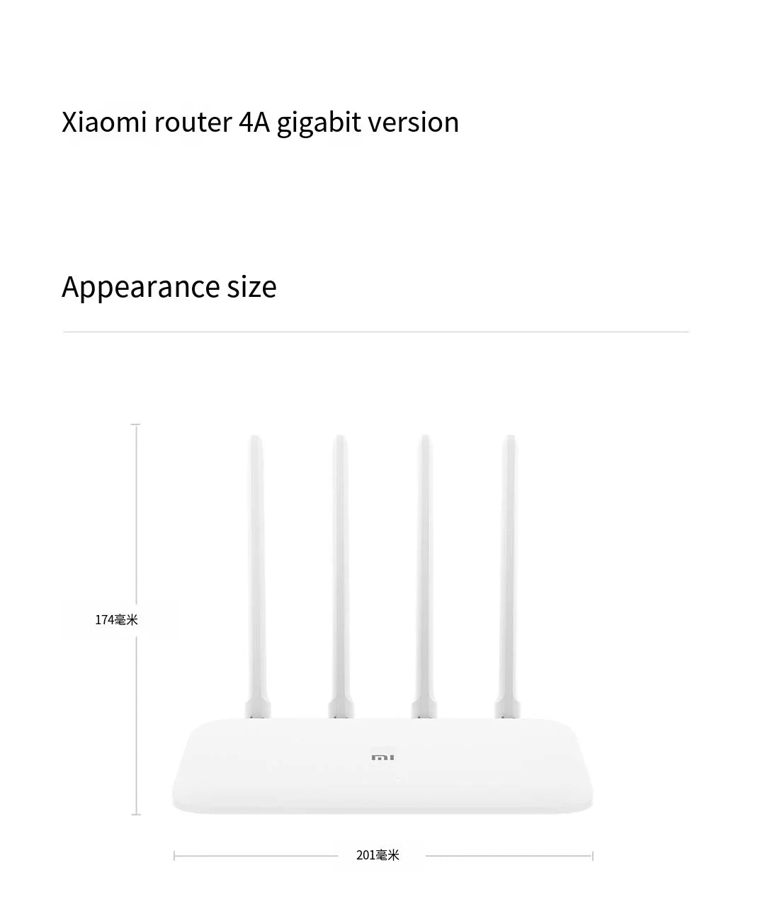 Xiaomi Router 4A Gigabit Edition 1000M 100M 5GHz 2.4GHz WiFi ROM 16MB DDR3 64MB 128MB High Gain 4 Antennas Remote Mi APP Control