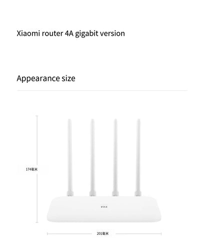 Xiaomi Router 4A Gigabit Edition 1000M 100M 5GHz 2.4GHz WiFi ROM 16MB DDR3 64MB 128MB High Gain 4 Antennas Remote Mi APP Control