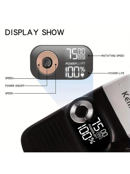 Kemei Original Multi-functional 2 In 1 Electric Shaver Rechargeable LCD Digital Display Reciprocating Razor For Men KM-2026 2027