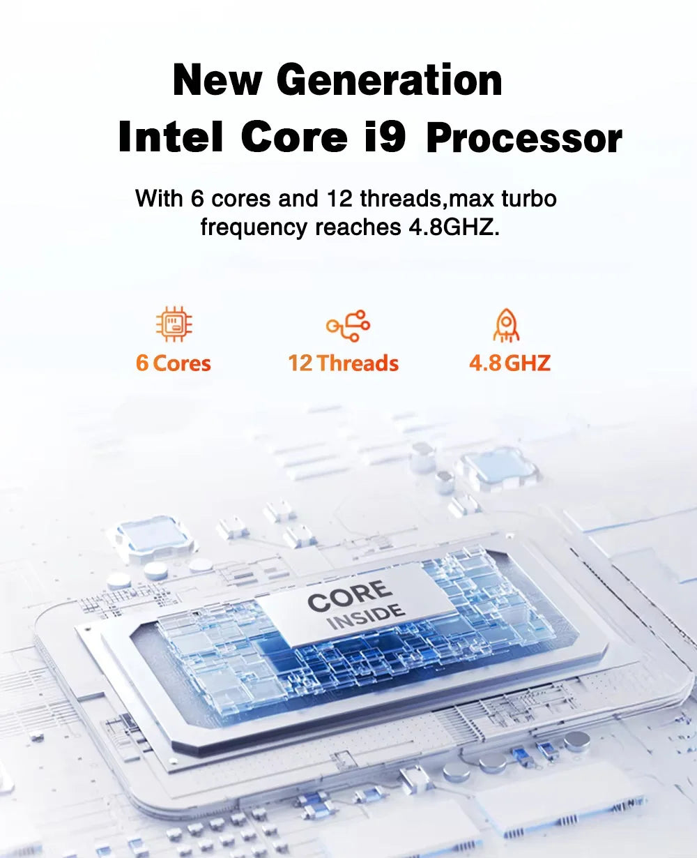 2026 Windows11 Pro Mini PC Protable Gaming i9 10980HK N150 16/32GB RAM WIFI6 BT5.2 4K 1/2TB SSD 1000Mbps Mini Gamer Computer PC