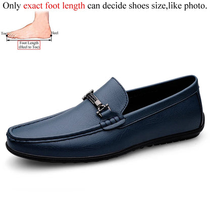 Men Loafers Slip on White Leather Shoes Casual Fashion Luxury Shoes Designer Italian Brand Loafer Moccasins Four Seasons
