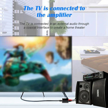 Bluetooth Digital to Analog Audio Converter Adapter For TV Amplifier Decoder Optical Fiber Coaxial Signal to Analog DAC Spdif