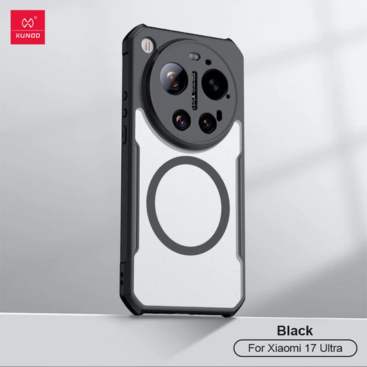 Xundd Case For Xiaomi 17 Ultra Magnetic Airbags Shockproof Hard PC + Soft TPU Clear Anti-fall Protection Phone Cover