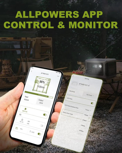 ALLPOWERS R600 Solar Generator with SolarPanel (Optional), 600W 299Wh LiFePO4 Portable Power Station with Solar Charger for Camp