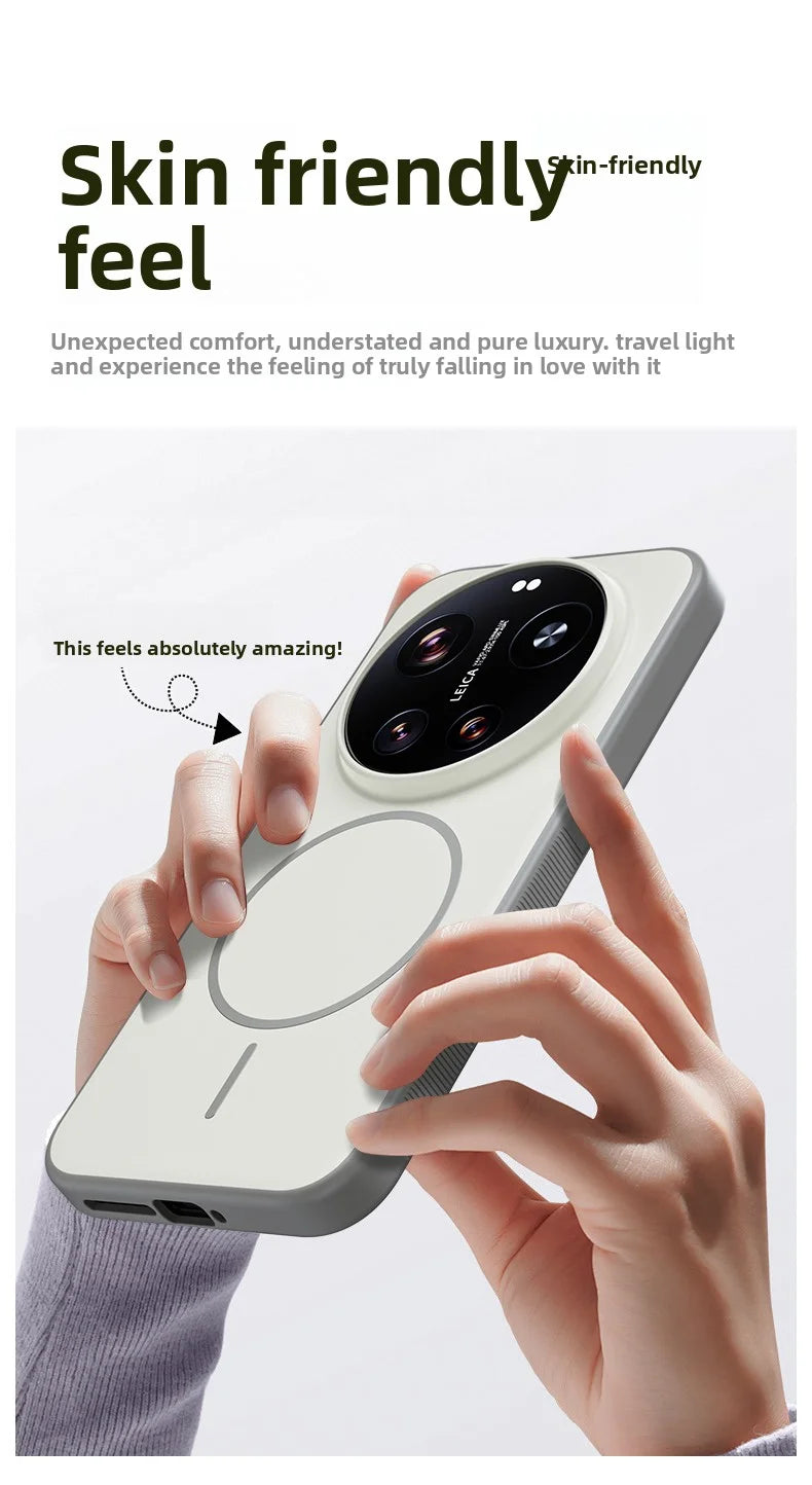 For Xiaomi Mi 17 Ultra Case Hard Silicone Skin Magnetic Wireless Charging Protective Back Cover For Xiaomi Mi 17 17Ultra hell