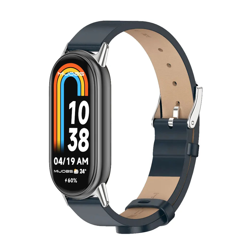 Strap for Xiaomi Mi Band 10 9 8 Bracelet Fashion Leather Replacement Wristband Miband 8 NFC Correa Mi Smart Band 8 9 Wrist Strap