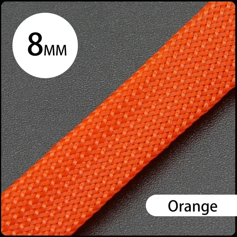 1~50M PET Braid Sleeve High Density 8mm Insulated Expandable Braided Wires Organizer Cable Wrapping Sheath Protector