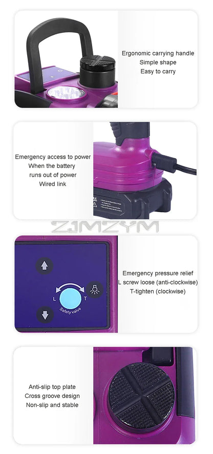 12V 5Ton 150W Rated Power Car Electric Tire Lifting Car Wireless Jacks Wrench Hydraulic Car Floor Jack with Remote control
