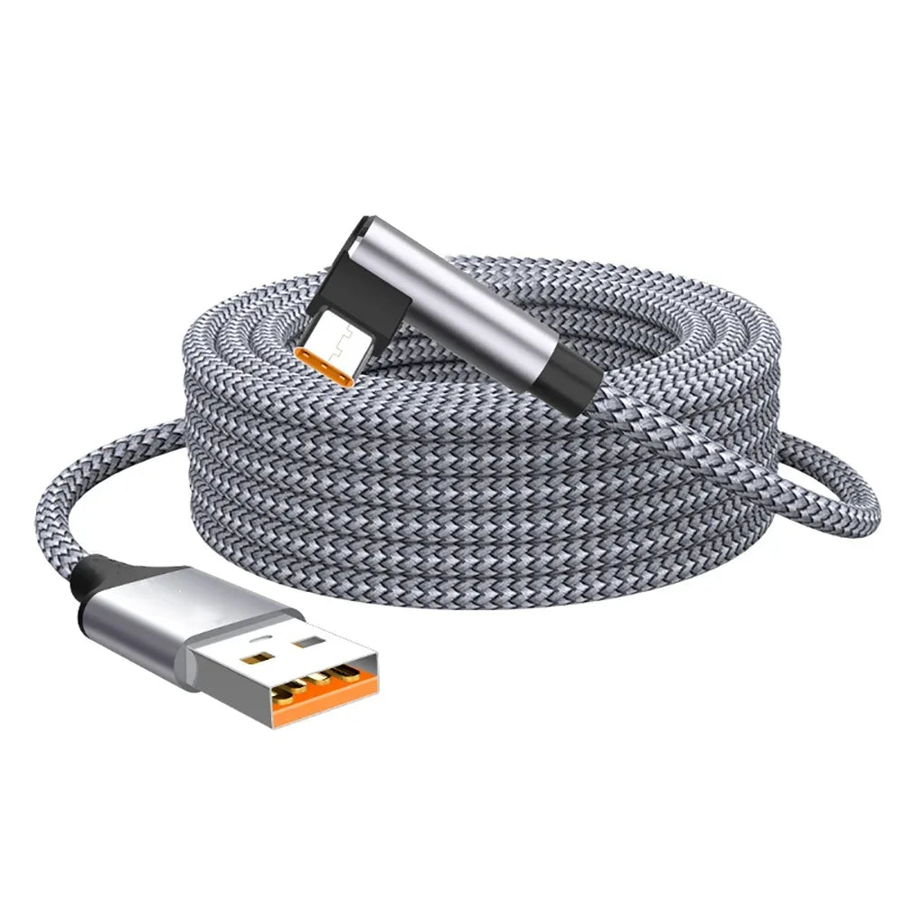 6A USB C Elbow Type C Fast Charge Cable 1/1.5/2/3/5/8m USB Extend Charging Cable for Universal USB Charging Charger Data Wire
