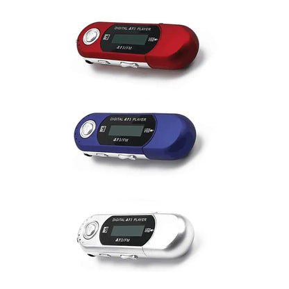 MP3 Mini Player Support 32G TF Card Flash Drive Lightweight LCD Music Player 3.5mm Audio Jack One Finger Control with Card Slot