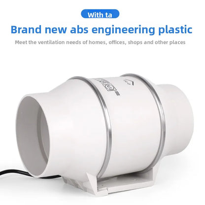 Exhaust Fans Home Silent Inline Pipe Duct Fan Bathroom Extractor Ventilation Kitchen Toilet Wall Air Clean Ventilator