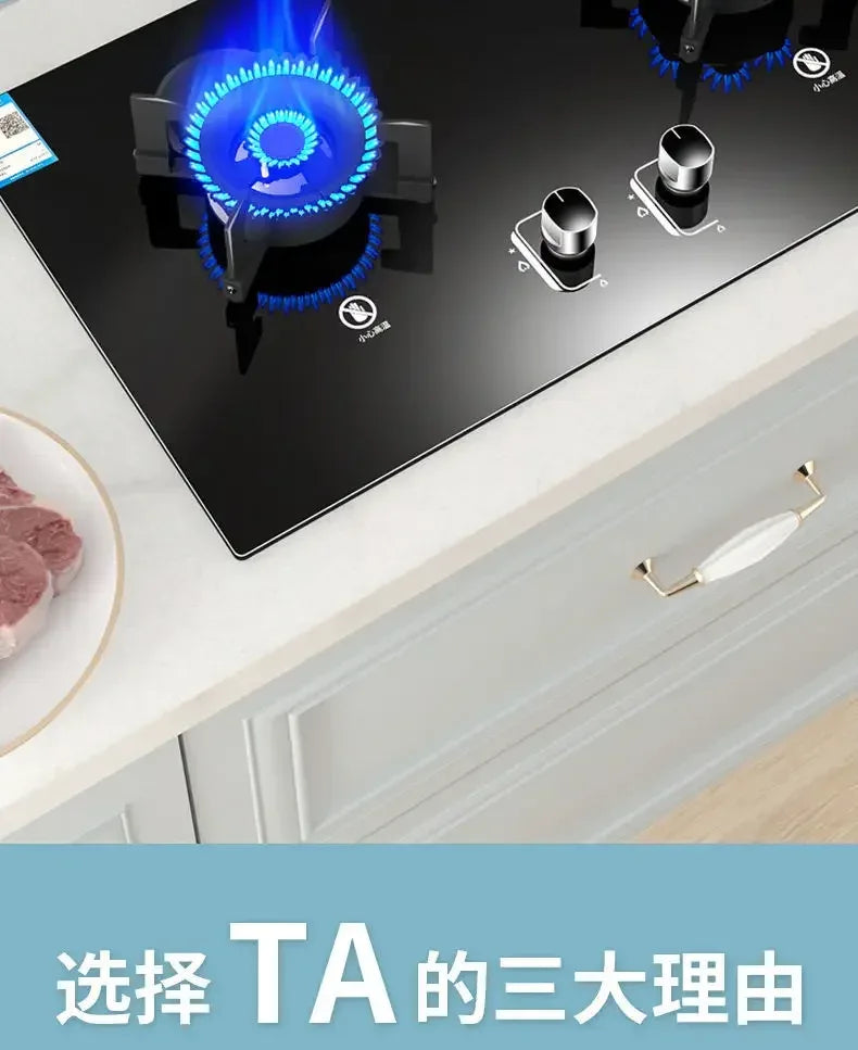 Household Built-in Double Stove Gas Stoves Table Kitchen Kitchens Cookers Countertops Cooker Home Recessed Top Cooktop Hob Panel