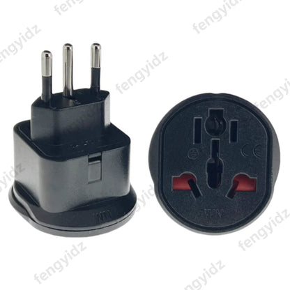 Universal Brazil Plug Adapter 3 Pin EU Euro AU US UK To Brazil Travel Adapter Electric Power Cord Charger Socket Outlet