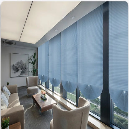Adhesive Blackout Darkening Pleated Window Shade Blinds Portable Temporary Blinds Bedroom Apartment Dorm Roller Blackout Curtain