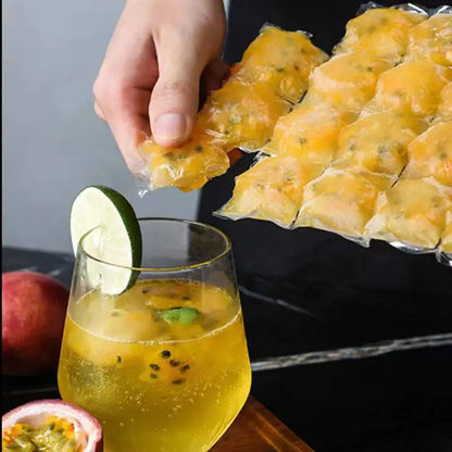 10/pack ice bag Disposable plastic homemade ice freezer bags Home use creative self-styled ice cubes bags ice-making mold