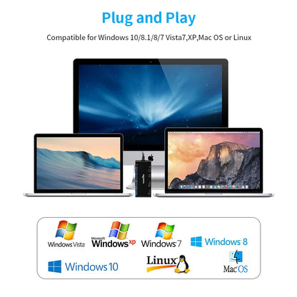 UTHAI TF7 Laptop Accessories USB 3.0 Multi Functional Card Reader CF/XD/MS/SD/TF Card 7-in-1 USB Card Reader