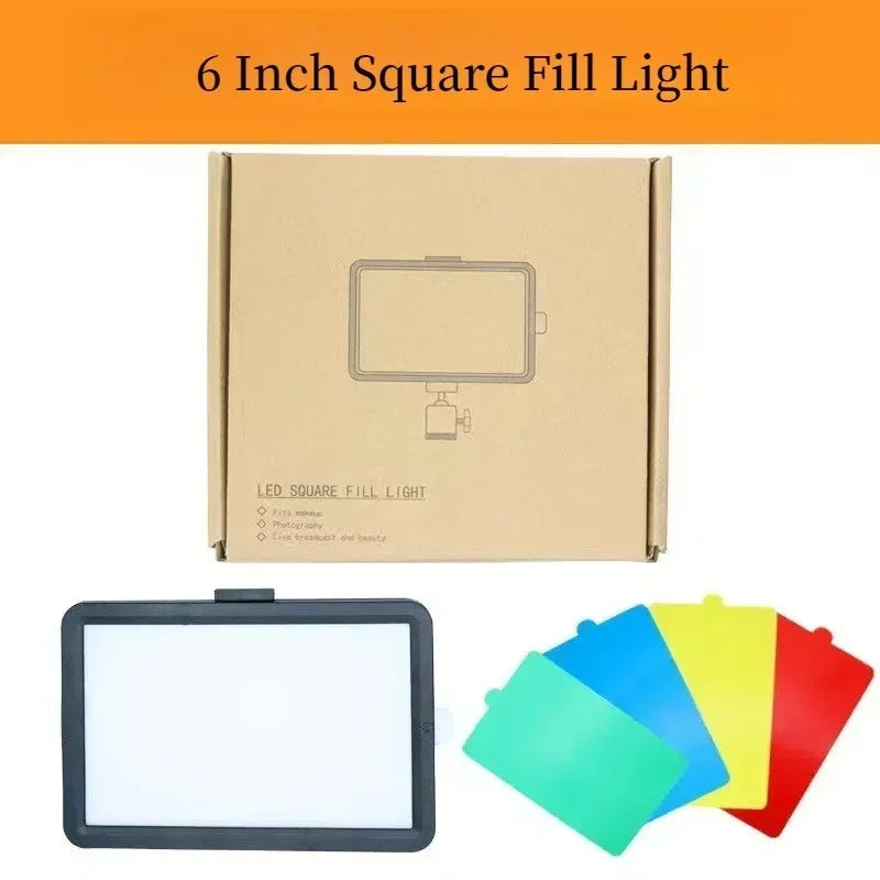6" LED Photography Light Panel with Stand | RGB Filters, Adjustable for Studio & Live Streaming
