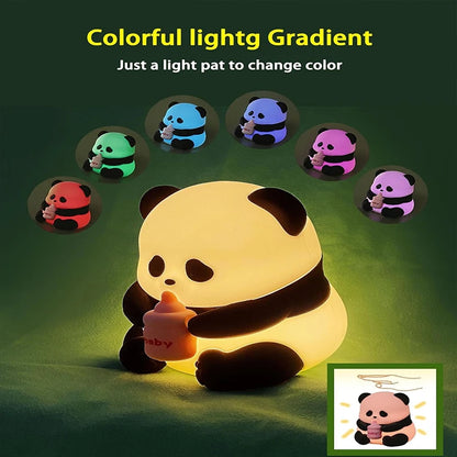 Cute Axolotl Night Light Silicone Nursery Sleeping Lamp Touch Control Nightlights USB Rechargeable Table Lamp for Baby Child