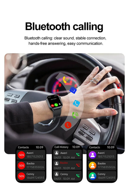 2025 New Accurate ECG Smart Watch Heart Health Analysis Blood analysis Blood Lipid Blood Pressure BT call Smart Watches For Men