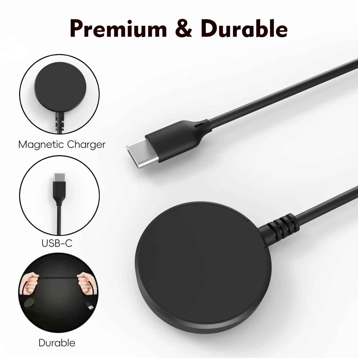 Wireless charger Galaxy Watch Charger for Galaxy Watch 3/4 5/6/7 Active1-2 Ultra FE  watch cable USB-A USB-C