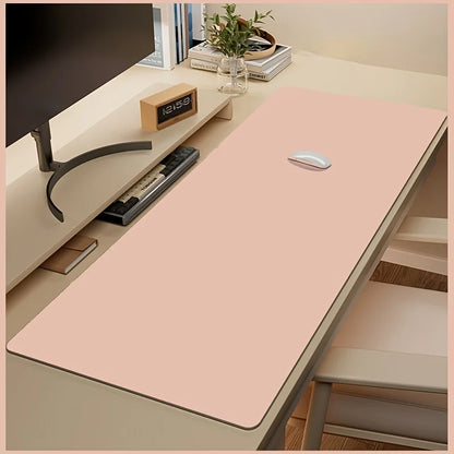 1pc Large Faux Leather Mouse Pad, Non-Slip Waterproof Desk Pad for Office, Desk, Mouse Pads for DeskEasy To Clean, Mouse Pads