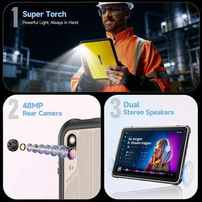 [Built-in eSIM] Ulefone RugKing Pad 2 Pro Rugged Tablet 10200mAh 10.1"Up to 16GB RAM,256GB ROM Android 16 48MP 10.1"  4G Global