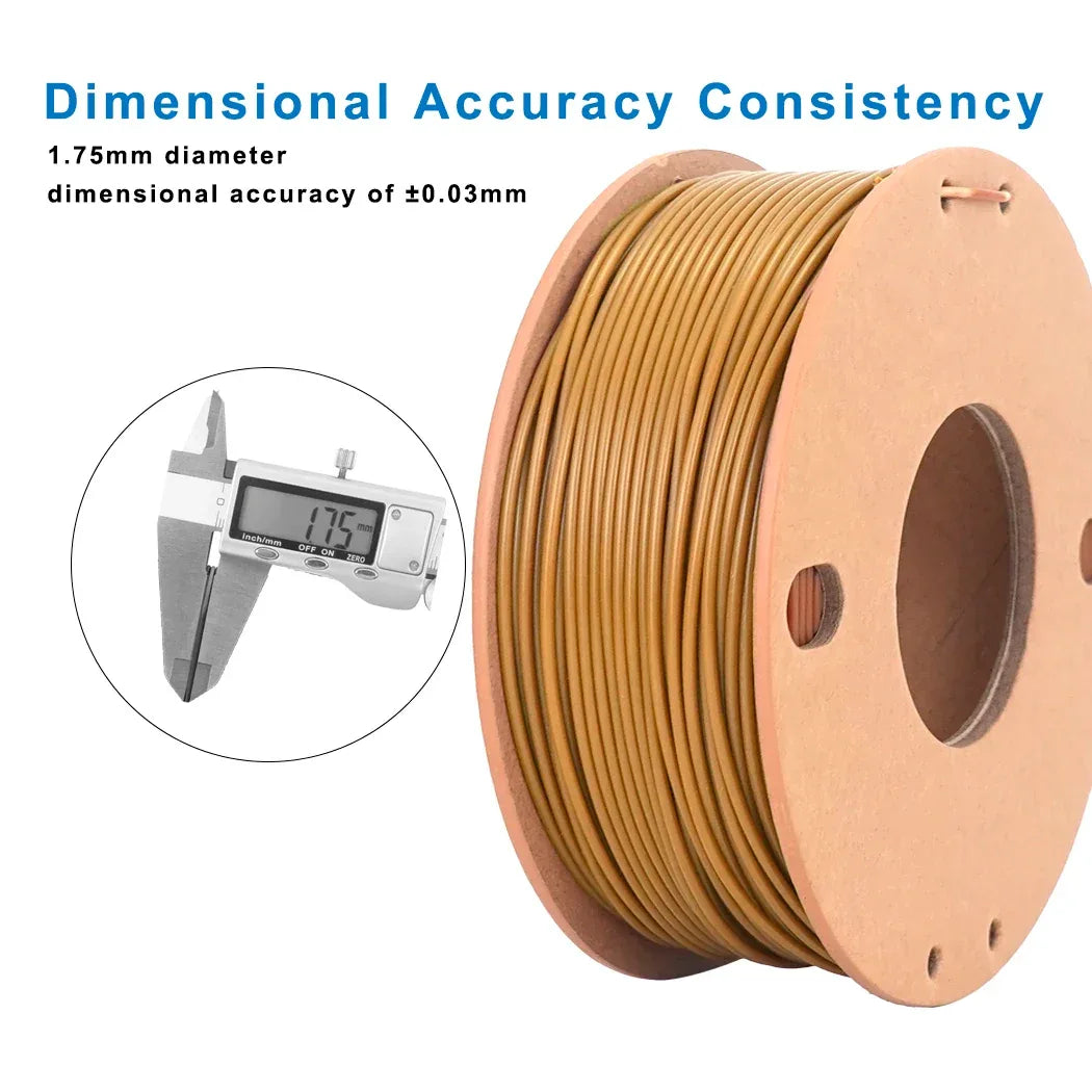 Likesilk Imitation Wood Color PLA F 3D Printing Filament 1.75mm Dimensional Accuracy +/- 0.02 mm, PLA F  0.25KG （Teak Color
