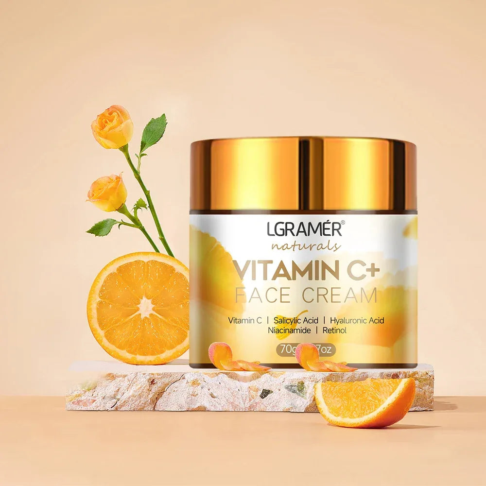 Vitamin C Face Cream Retinol Smooth Wrinkle Moisturizing Firming Hyaluronic Lightening Repairing Smooth Skincare Whitening Cream