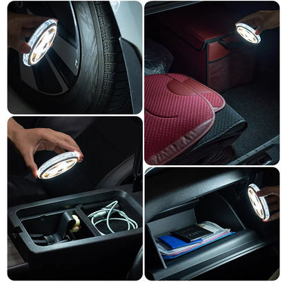 Car reading lights, LED interior sound controlled ambient lights, car trunk lighting, wireless wiring free decorative lights