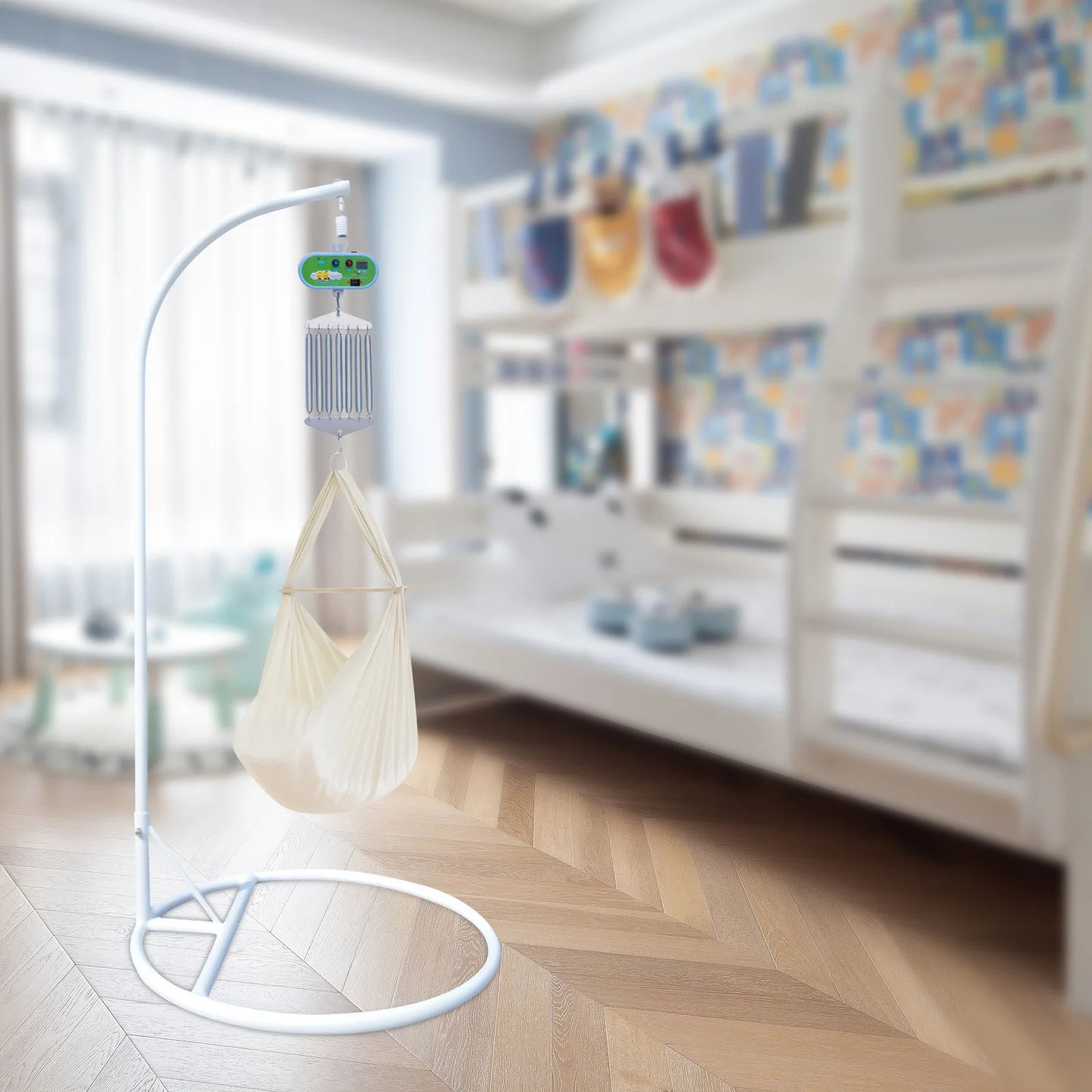 Electric Baby Swing Controller, Hanging Electric Cradle Control w/Adjustable Timer Swing Spring for Baby