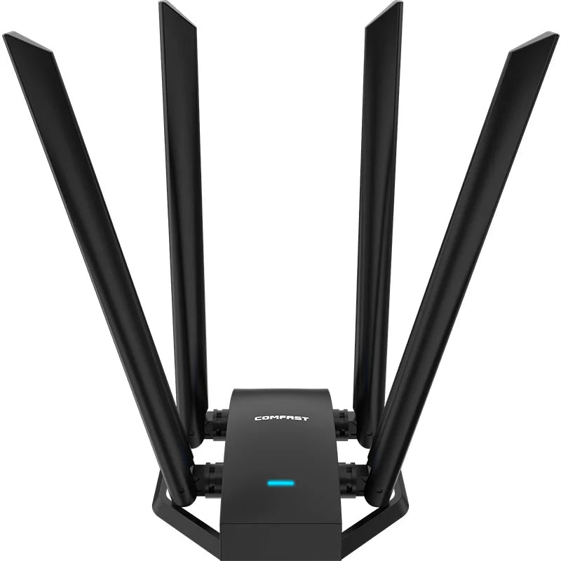 COMFAST 1300M Adaptador Wi Fi Banda Dupla Sem Fio 2.4G/ 5GHz 4 Antenna USB3.0 Wireless USB Placa Wifi Pra PC  Kali Linux Adapter