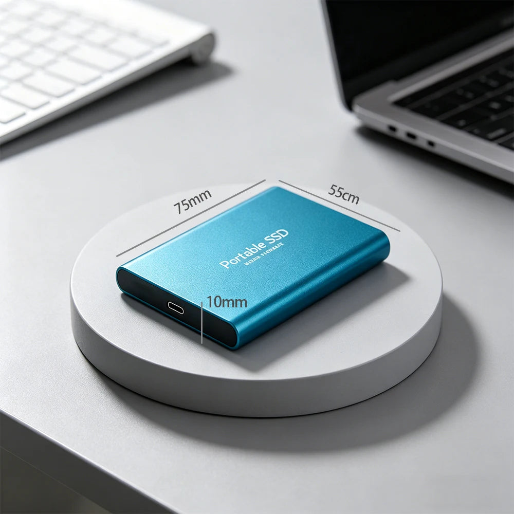 Highly cost-effective external hard drive, durable, efficient, and portable, with 256TB high-speed USB 3.1 Type C