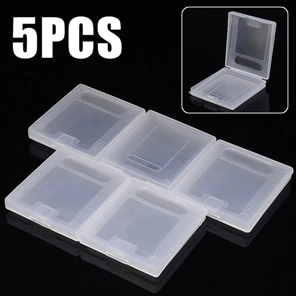 25-5PCS Plastic Game Card Cartridge Cases Transparent Anti Dust Cover Storage Boxes for Nintendo Game Boy Color Pocket GBC GBP