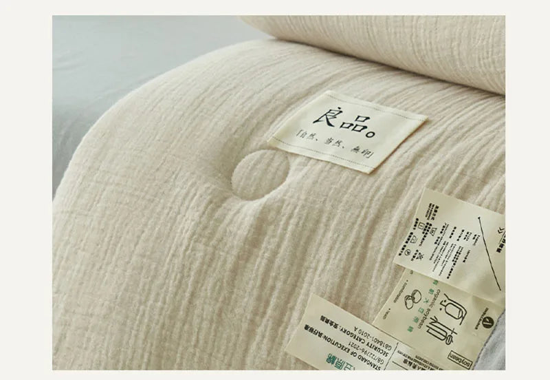 Japanese Double-Layer Yarn Summer Quilt High-Quality Two-Tone Soybean Thin Quilt Skin-Friendly Cooling Comfort for Single Double
