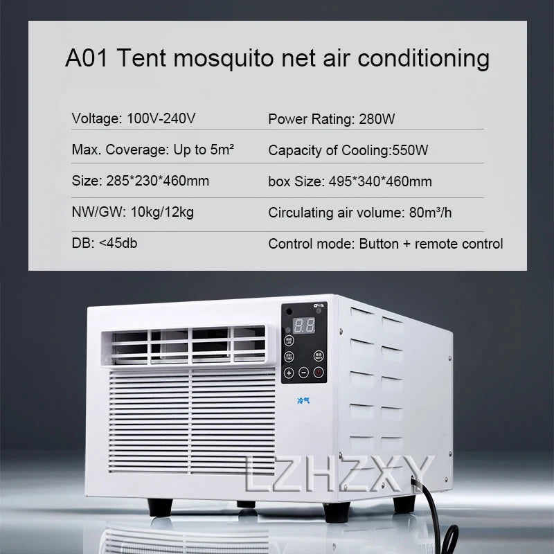 Home Portable Mobile Air Conditioning Dehumidification Desktop Mini Cooling Only Machine Free Installation with Remote Control