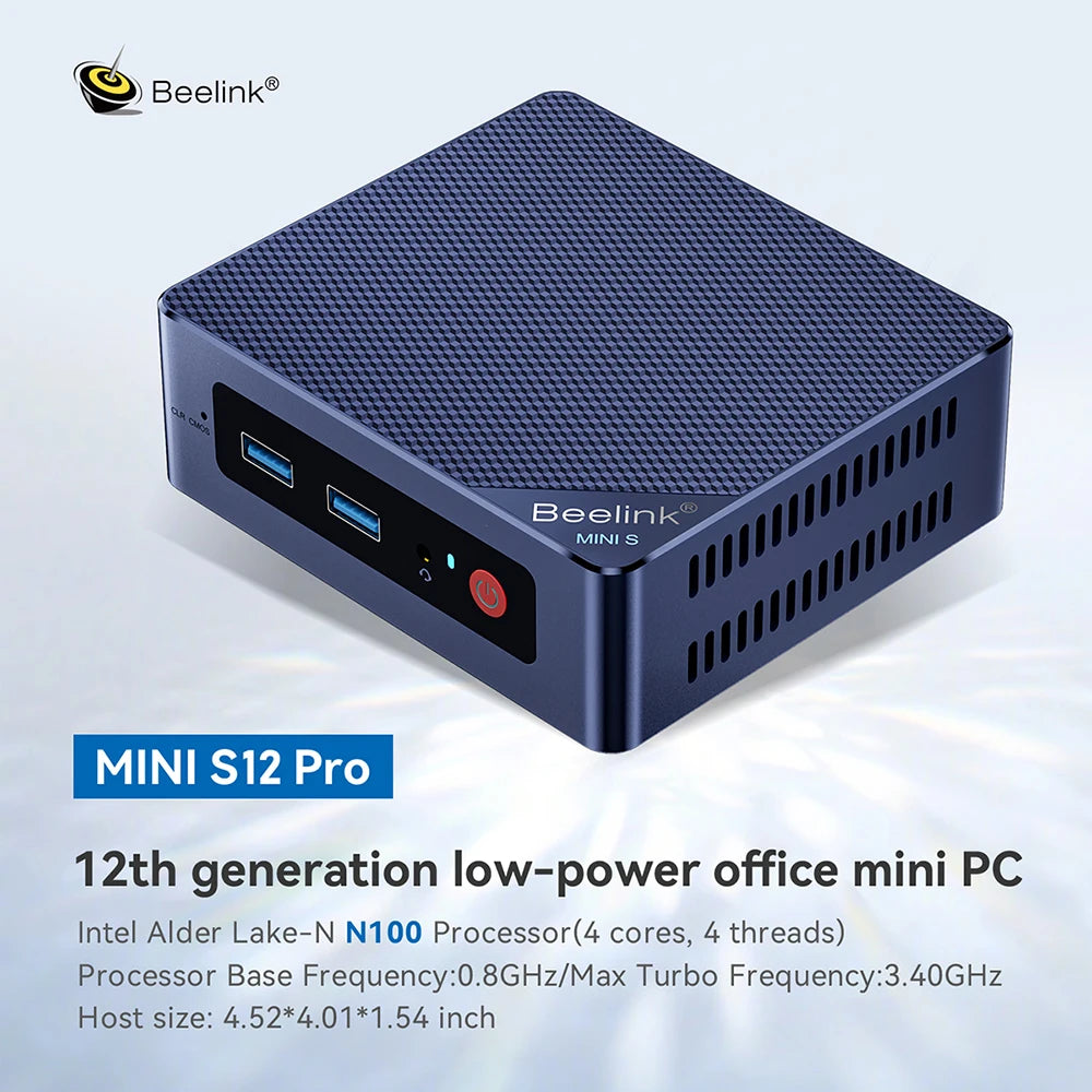 Beelink Mini S13 Intel Twin Lake N150 S12 Pro N100 16G 500G Windows 11 Mini S 11th N5095 DDR4 8GB 128GB Desktop Computer N95
