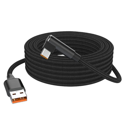 6A USB C Elbow Type C Fast Charge Cable 1/1.5/2/3/5/8m USB Extend Charging Cable for Universal USB Charging Charger Data Wire