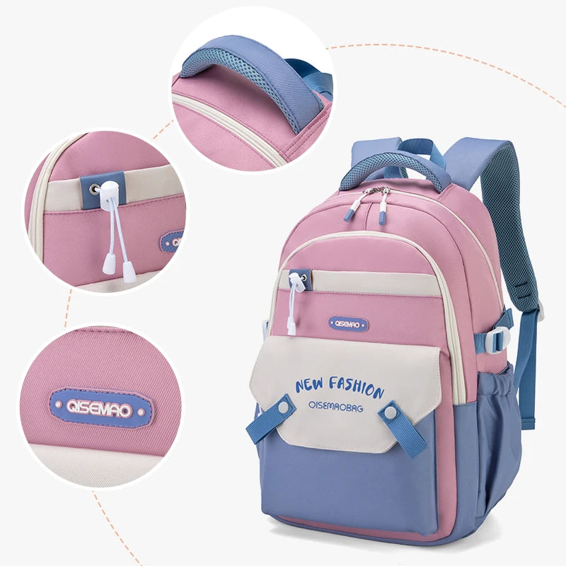 Schoolbags for Primary School Girls 1 to 3 Grade Junior High School Students High-Looking Large Capacity Backpacks