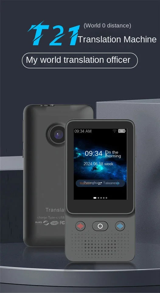 AI Intelligent Voice Translation Machine for 138 Online Languages, Photo Translation, Recording, Transcription, and Translation