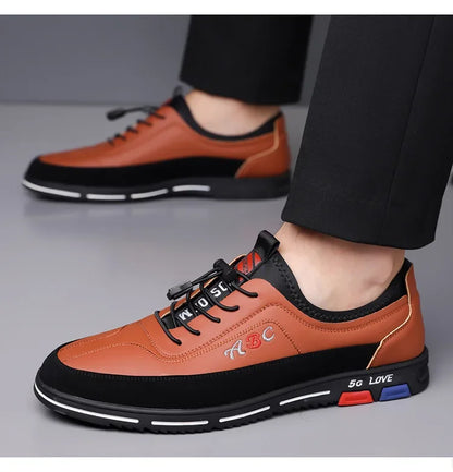 Extra Large Men's Shoes Casual Soft Bottom Leather Spring Autumn New Style 46 47 48 Trendy Shoes Comfortable Rubber Sole