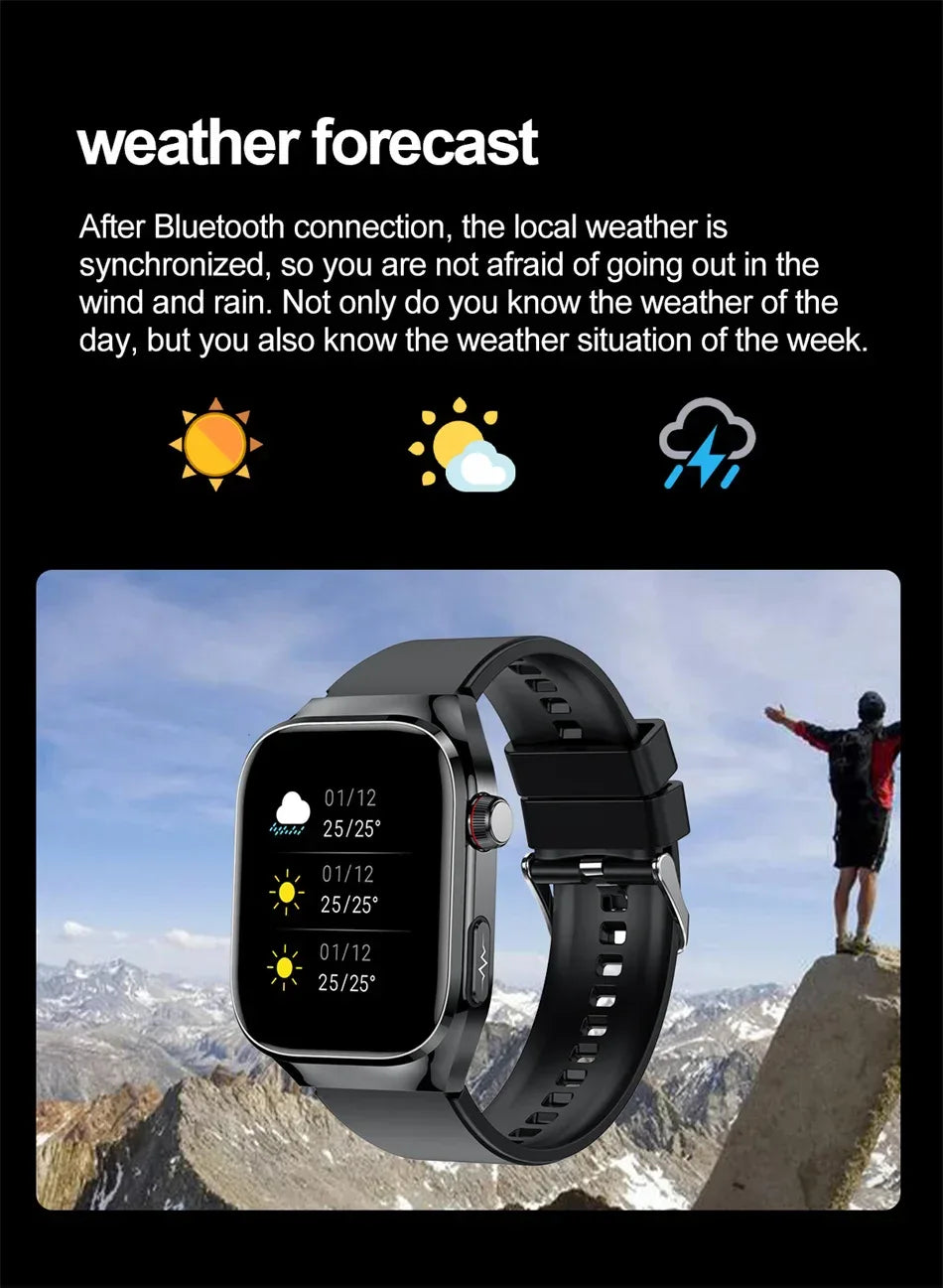 2026 New Professional-Grade Smart Watch Men ECG+PPG Uric Acid Body Fat Health Analysis IP68 Waterproof AMOLED Smartwatch Women