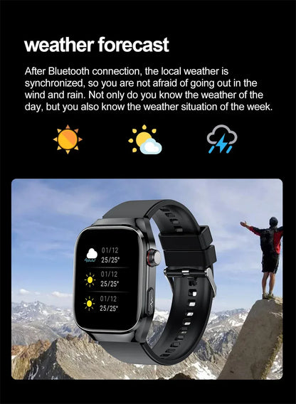 2026 New Professional-Grade Smart Watch Men ECG+PPG Uric Acid Body Fat Health Analysis IP68 Waterproof AMOLED Smartwatch Women