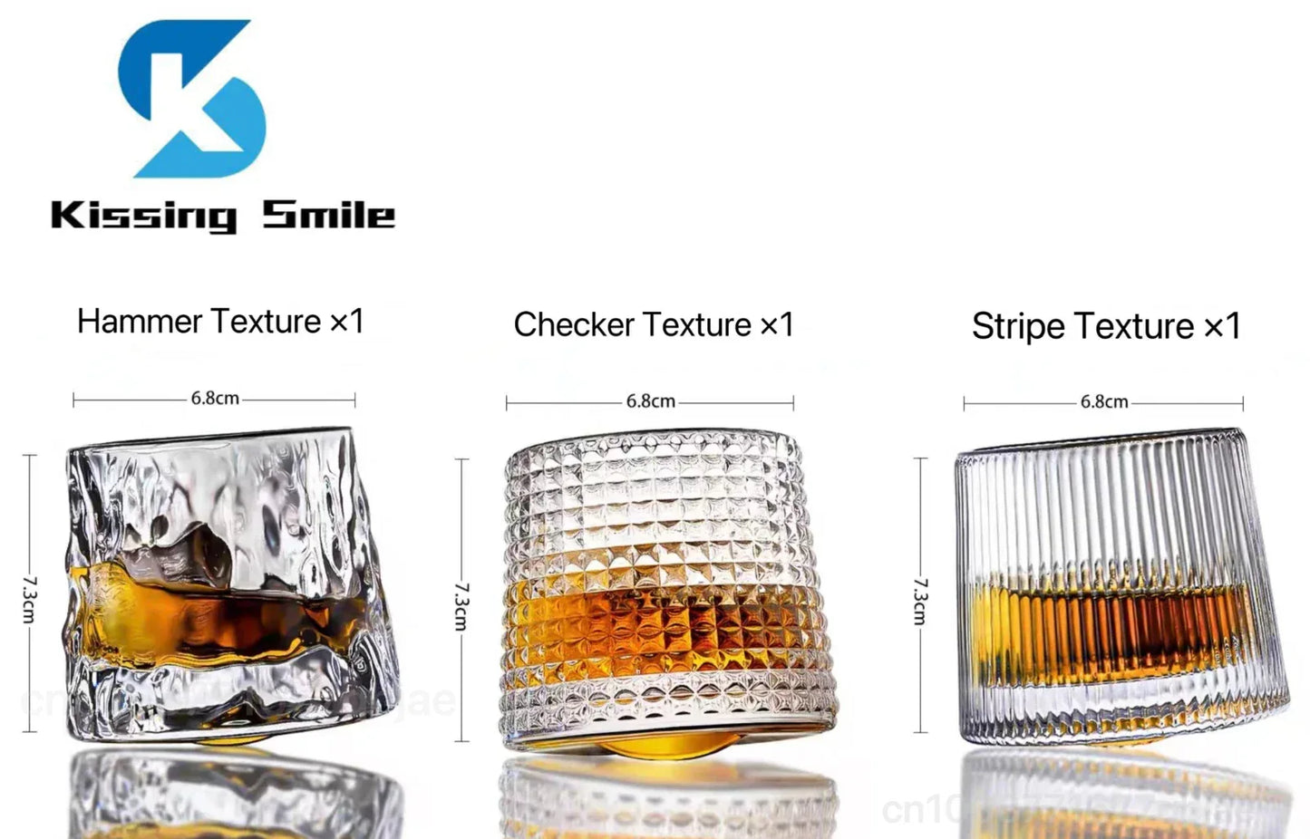 Creative Whiskey Glasses Durable Spinning Glassware Cocktails Wine Brandy Cup Water Juice Tea Mug Party Drinking Glass Tumbler