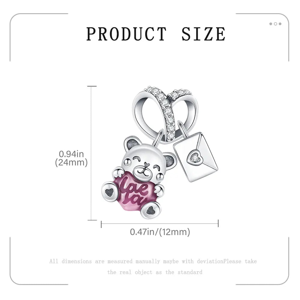 Elegant Mother's Day gifts For mom Ballet Pendant Fit Original Bracelet Diy Jewelry Fine Perfect Heart Rainbow Charm Daily Wear
